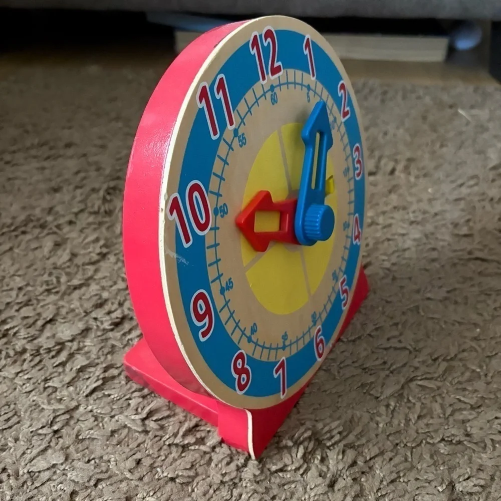 TURN & TELL CLOCK WALDORF MELISSA & DOUG Learning Educational Toy Wooden